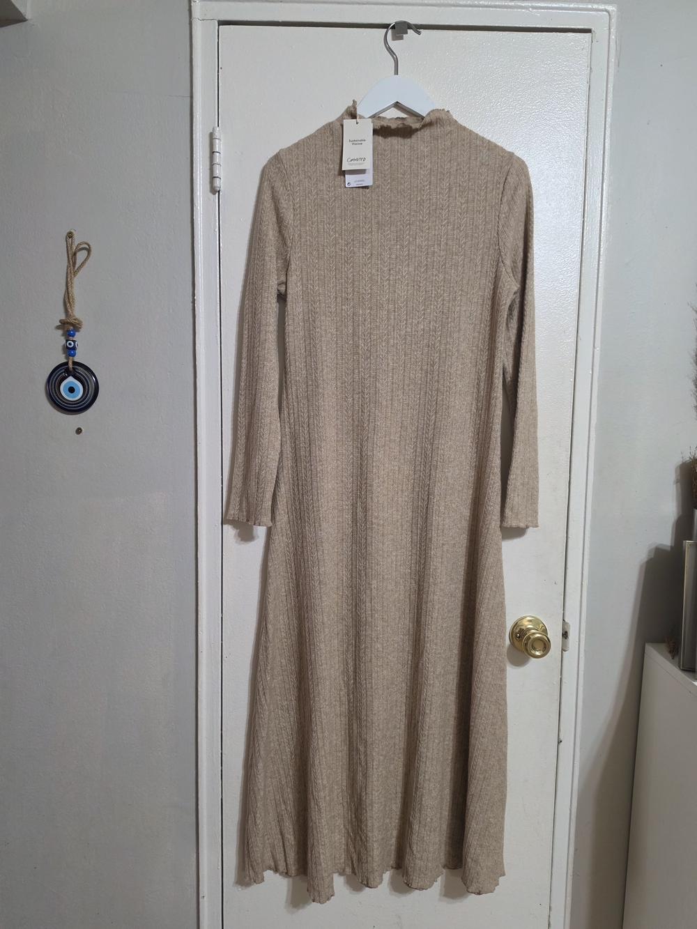 Mango Knitt Dress - Beige